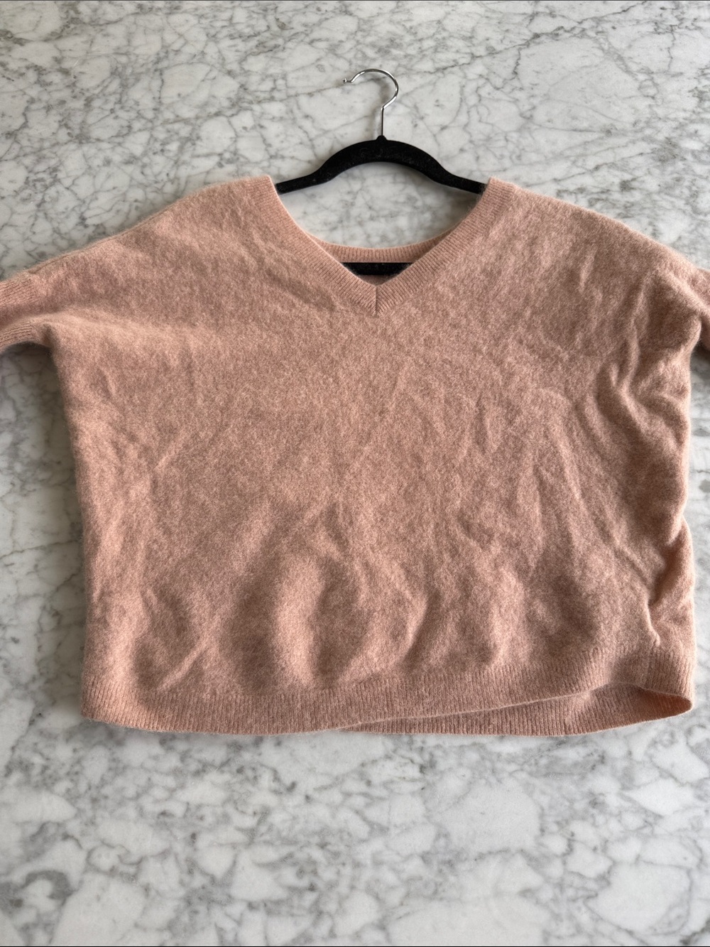 Peachy 100% Cashmere Cropped Sweater